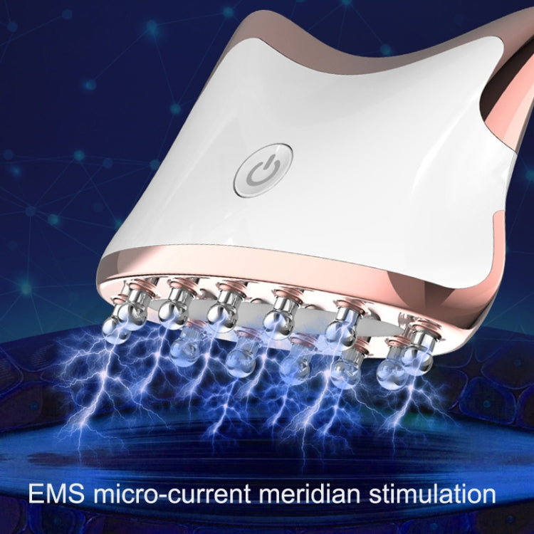SM-2102 EMS Color Light Meridian Dredging Scraping Massager(White Gold)