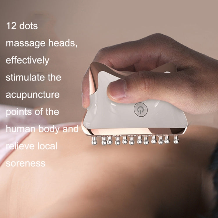 SM-2102 EMS Color Light Meridian Dredging Scraping Massager(White Silver)