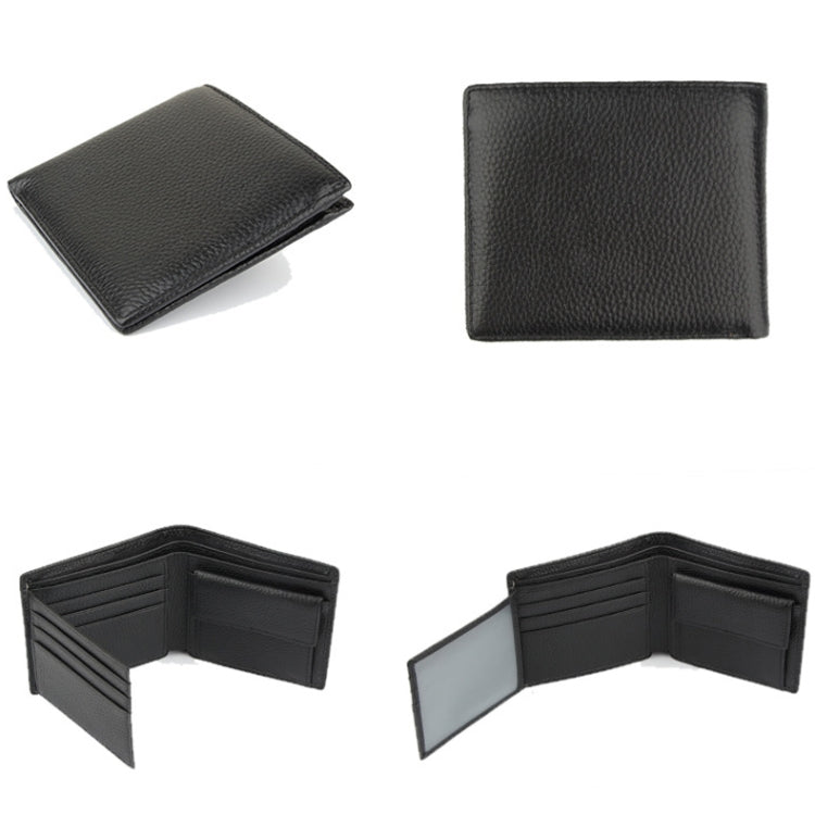 K-8018 RFID Anti-theft First Layer Cowhide Coin Purse Men Wallet