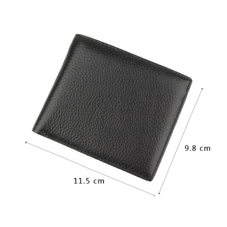 K-8018 RFID Anti-theft First Layer Cowhide Coin Purse Men Wallet