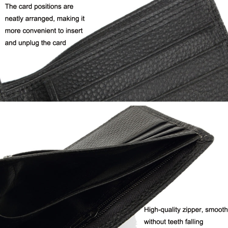 K-8018 RFID Anti-theft First Layer Cowhide Coin Purse Men Wallet