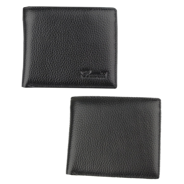K-8018 RFID Anti-theft First Layer Cowhide Coin Purse Men Wallet
