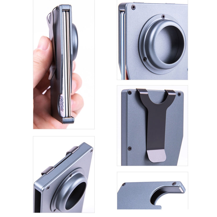 Tracker Card Holder Anti Loss RFID Wallet Card Holder for AirTag(Grey)