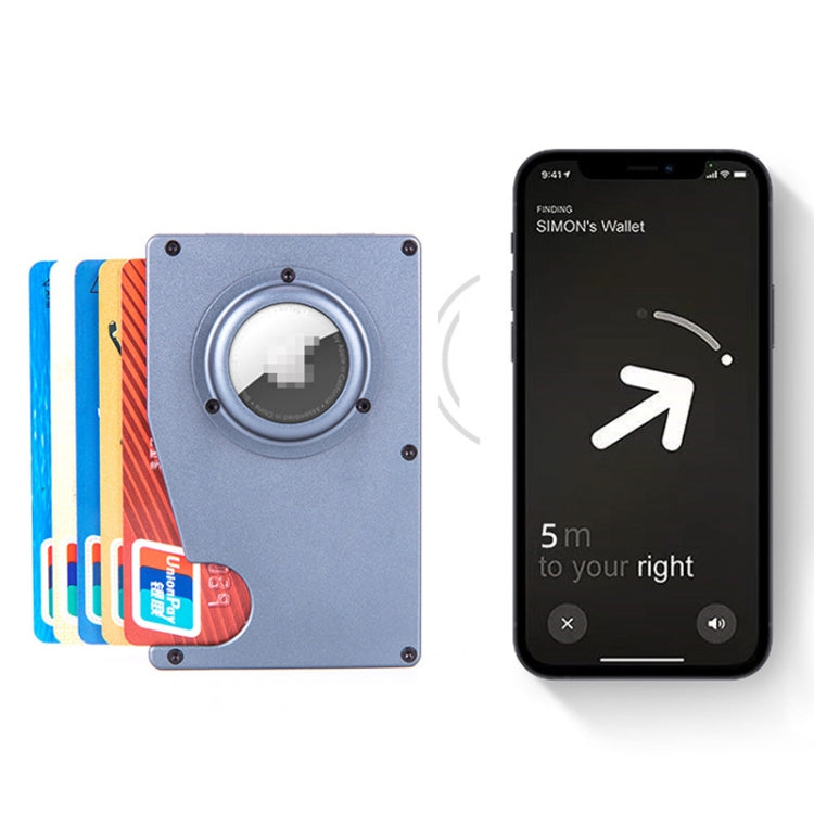 Tracker Card Holder Anti Loss RFID Wallet Card Holder for AirTag(Grey)