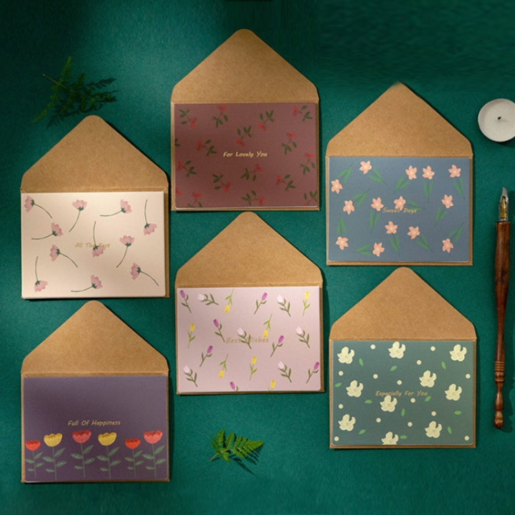 2 Sets Bronzing Mother Day Birthday Card Wishes DIY Envelope Set(6PCS/Set HK036)