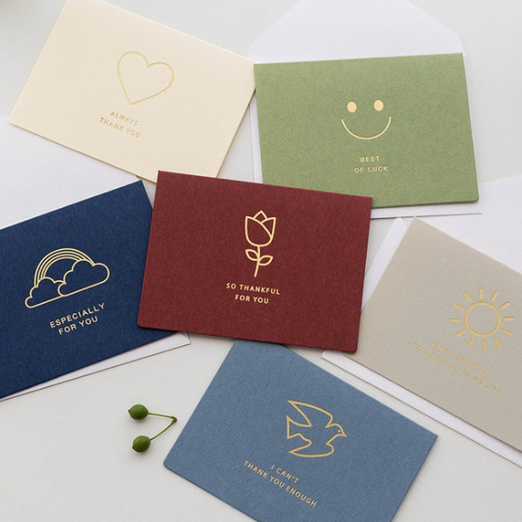 2 Sets Bronzing Mother Day Birthday Card Wishes DIY Envelope Set(6PCS/Set HK036)