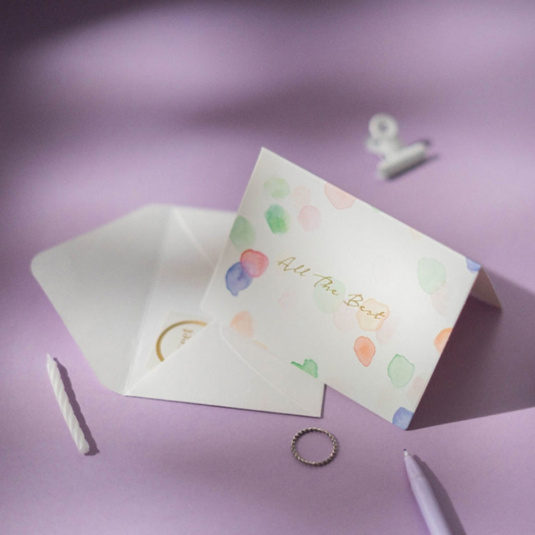 2 Sets Bronzing Mother Day Birthday Card Wishes DIY Envelope Set(6PCS/Set Live Like Summer Flowers)