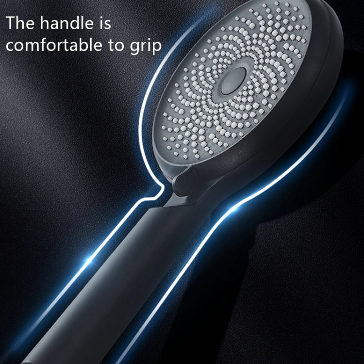 Home Handheld Silicone Supercharged Shower Nozzle, Style: Black