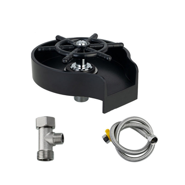 Automatic Faucet High Pressure Spray Washer, Style: Black+Soft Hose+G1/2 Three-way