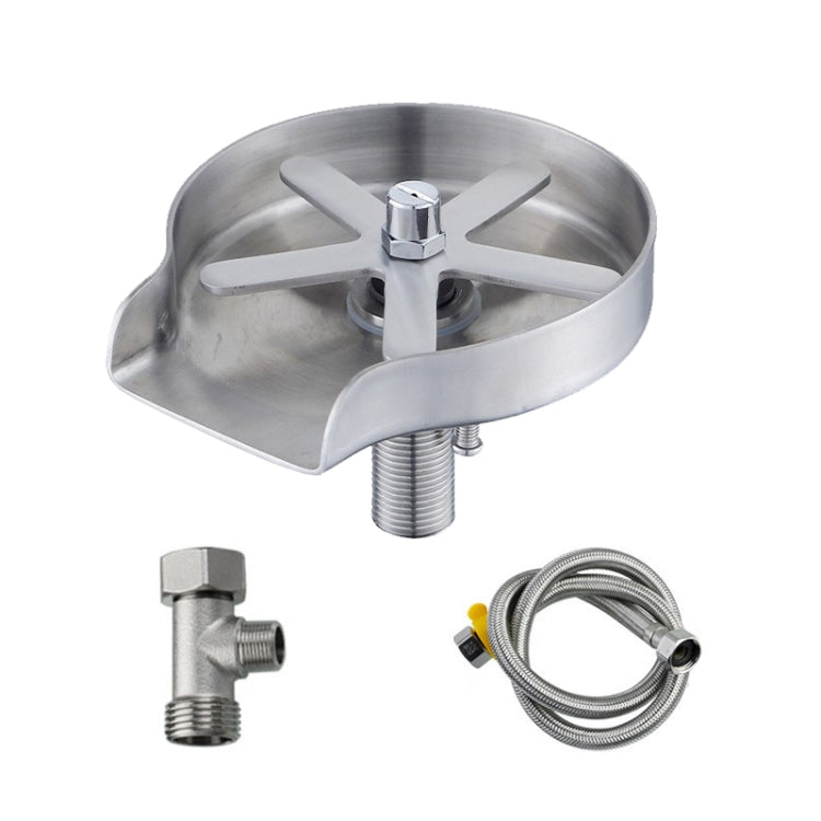 Automatic Faucet High Pressure Spray Washer, Style: 304 Stainless Steel+Soft Hose+G9/16 Three-way