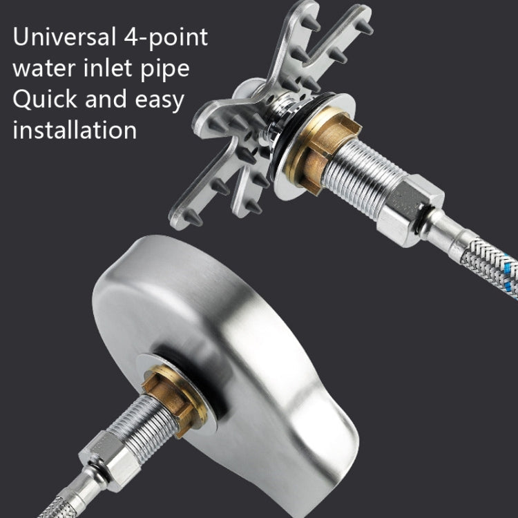 Automatic Faucet High Pressure Spray Washer, Style: 304 Stainless Steel+Soft Hose+G9/16 Three-way