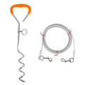 Outdoor Pet Leash Stainless Steel Ground Nail Fixing Bolt, Specification： Upgrade + Wire Rope