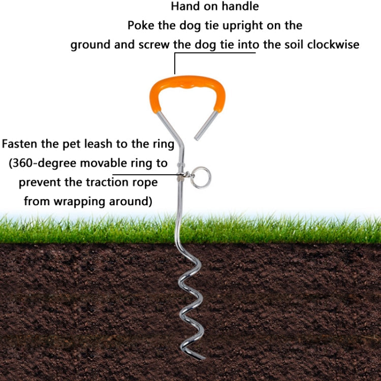 Outdoor Pet Leash Stainless Steel Ground Nail Fixing Bolt, Specification： Classic + Wire Rope