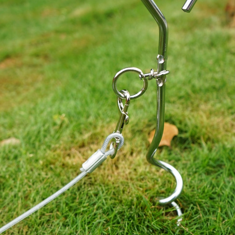 Outdoor Pet Leash Stainless Steel Ground Nail Fixing Bolt, Specification： Classic + Wire Rope