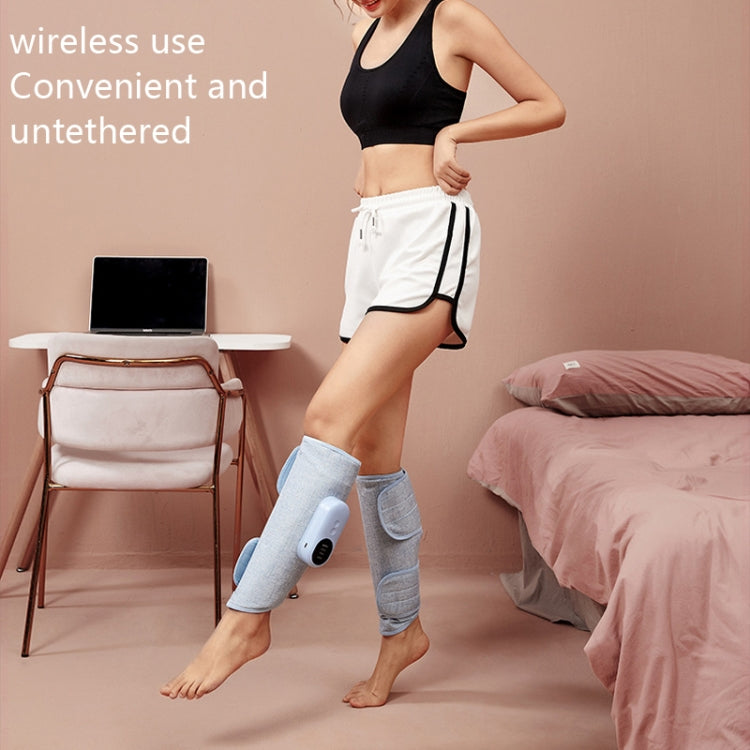 Home Constant Temperature Wireless Leg Massage, Style: Gray Single Hot Compress+Air Pressure+Vibration