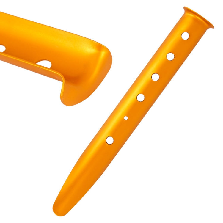 Outdoor Camping Tent Aluminum Alloy Tubular Ground Nails(Gold)