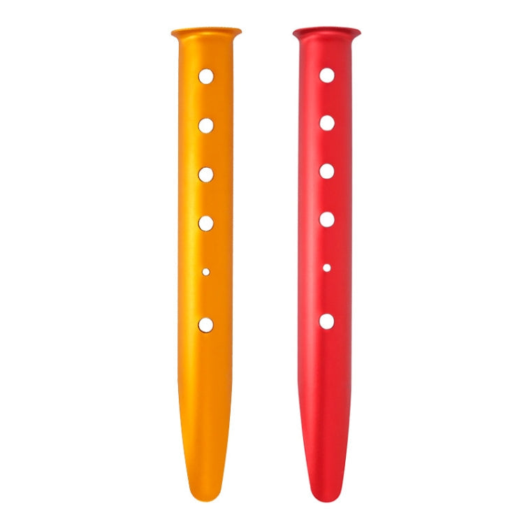 Outdoor Camping Tent Aluminum Alloy Tubular Ground Nails(Gold)