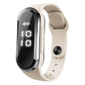 M21  Ultrasonic Mosquito Repellent Bracelet with Step Counter & Clock & Temperature Function(White)