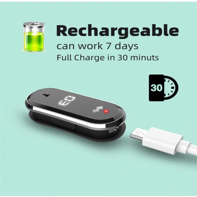 M21  Ultrasonic Mosquito Repellent Bracelet with Step Counter & Clock & Temperature Function(White)