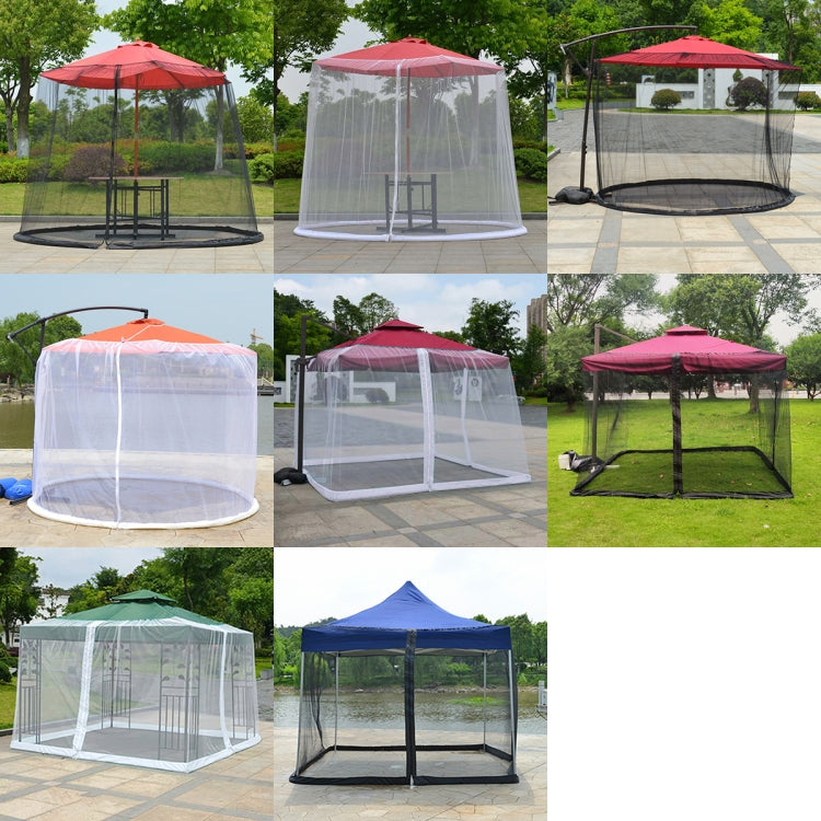 HY-0205 300 x 230 cm Outdoor Parasol Anti-mosquito Net Cover, Dimensions: Folding Tents(Black)