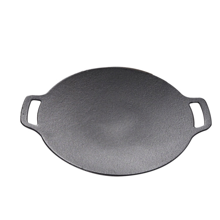 Outdoor Camping BBQ Cast Iron Grill Pan,Style: Baking Pan Only