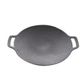 Outdoor Camping BBQ Cast Iron Grill Pan,Style: Baking Pan Only