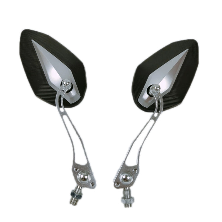 Aluminum Alloy Motorcycle Large-view Rearview Mirror Modification(Silver)