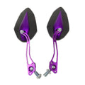 Aluminum Alloy Motorcycle Large-view Rearview Mirror Modification(Purple)
