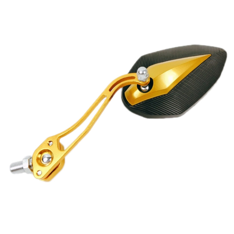 Aluminum Alloy Motorcycle Large-view Rearview Mirror Modification(Gold)