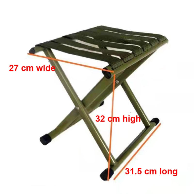 Lacquer Thickened Folding Stool Fishing Stool(Green)
