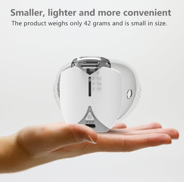 Hands-free Wearable Micro-mesh Nebulizer for Adults and Children ,Style: With EU Plug(Silver White)