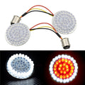 2 PCS Motorcycle LED Signal Steering Lamp For Dyna(White Red Light 1157 Without Lampshade)