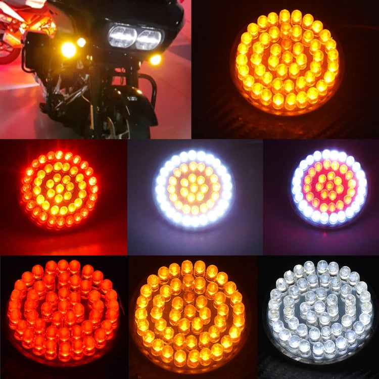 2 PCS Motorcycle LED Signal Steering Lamp For Dyna(White Red Light 1157 Without Lampshade)