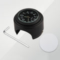 Aluminum Alloy Plating Motorcycle Handlebar Clock(Black Shell Black Background)