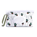 Baby EVA Wet Wipes Bag Portable Flip Removable Sanitary Wet Wipes Bag(Cactus)