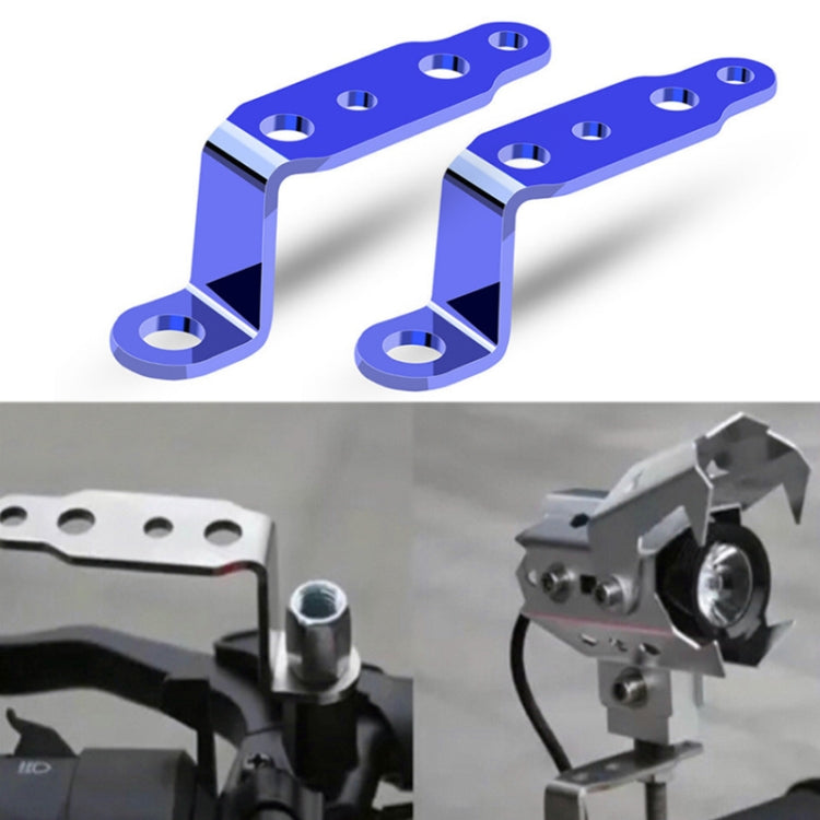 2 PCS Multifunction Motorcycle Modification Accessories Rearview Mirror Lamp Bracket(Blue)