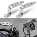 2 PCS Multifunction Motorcycle Modification Accessories Rearview Mirror Lamp Bracket(Silver)