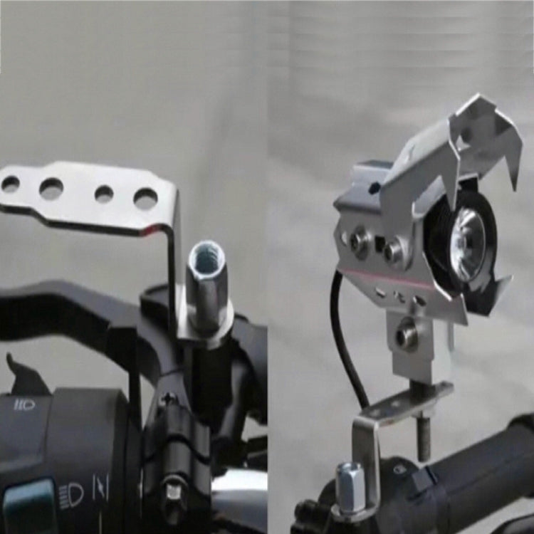 2 PCS Multifunction Motorcycle Modification Accessories Rearview Mirror Lamp Bracket(Red)
