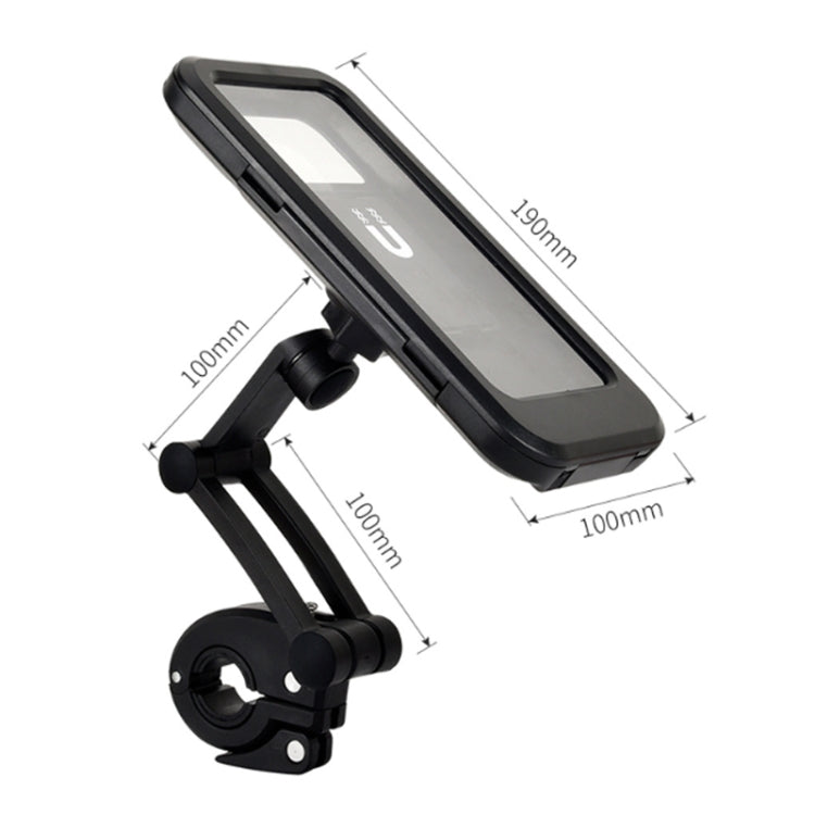 Bicycle Mobile Phone Holder Mountain Bike Waterproof Bag(Black)