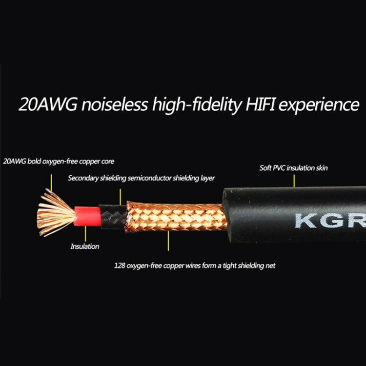 KGR Guitar Cable Keyboard Drum Audio Cable, Specification: 1m(Elbow Straight Jack)