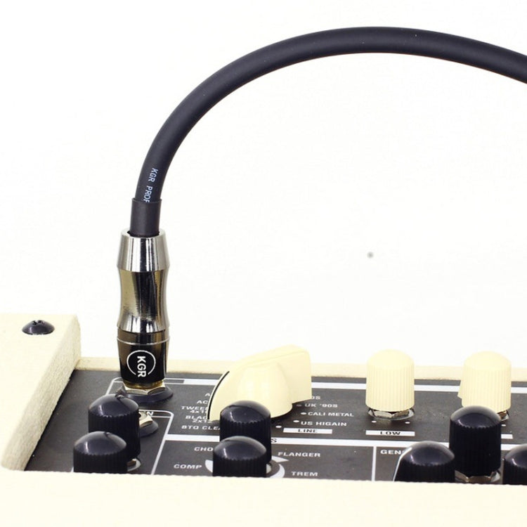 KGR Guitar Cable Keyboard Drum Audio Cable, Specification: 1m(Elbow Straight Jack)