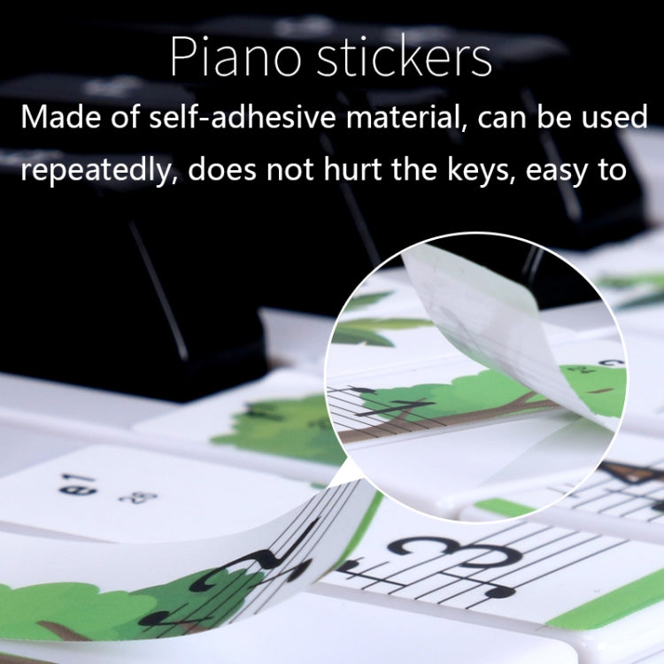 M52 88/76/61/54/49 Keys Piano Keyboard Stickers(Giraffe)