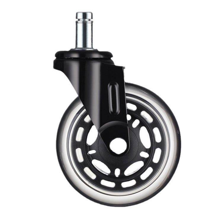 Furniture PU Universal Plug Caster Office Chair Mute Wheel, Size: 2 Inch