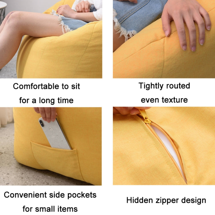 Cotton Lazy Sofa Removable And Washable Cloth Cover(Lemon Yellow)
