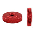 Knurled Aluminum Alloy Single Layer Hand Tight Nut Thin Small Step Nut, Specification: M3-D11x3Red