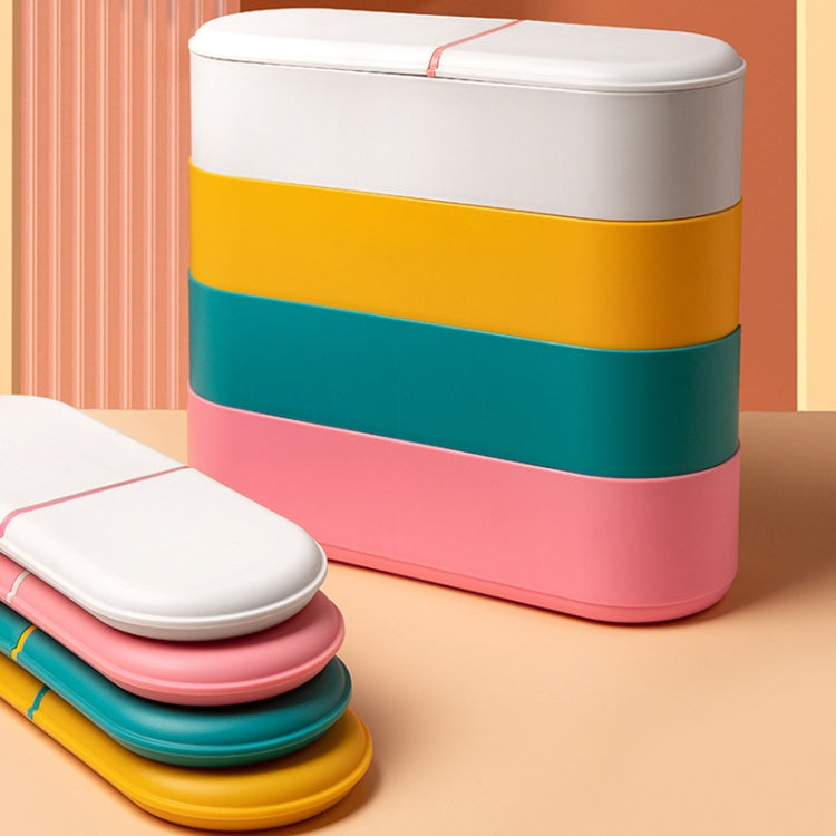 Household Battery Storage Box Data Cable Charger Storage Organizer Box, Color: Blue Single Layer
