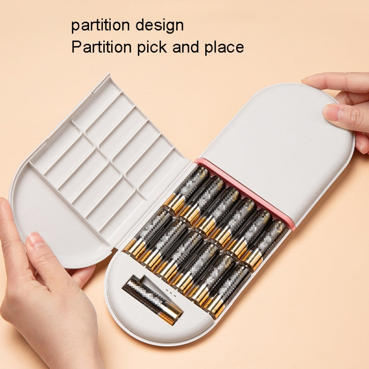 Household Battery Storage Box Data Cable Charger Storage Organizer Box, Color: Blue Single Layer