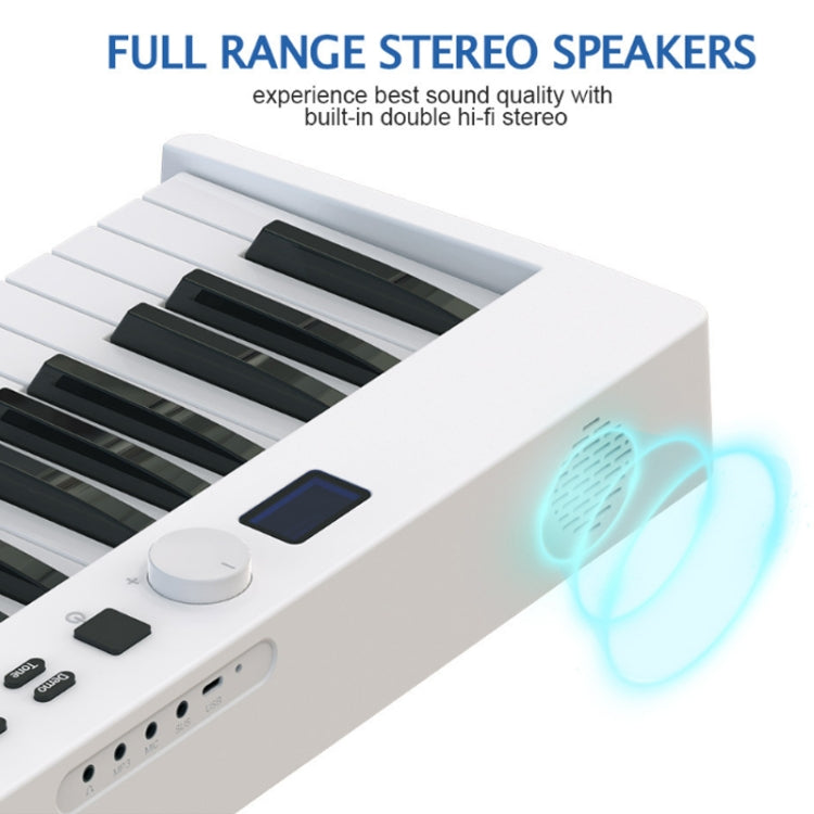 88-Key Portable Smart Folding Electric Piano, EU Plug(PJ88C Black)