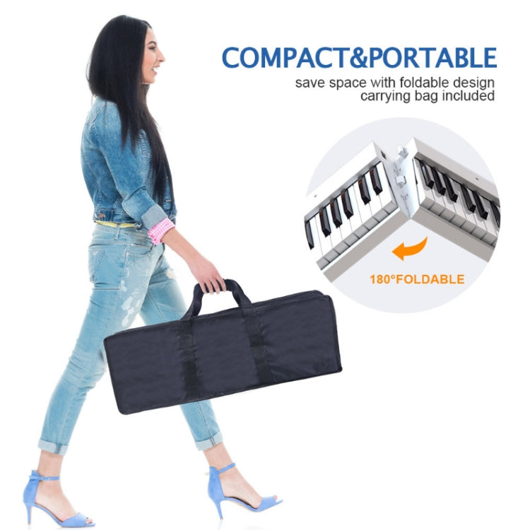 88-Key Portable Smart Folding Electric Piano, EU Plug(PJ88C Black)