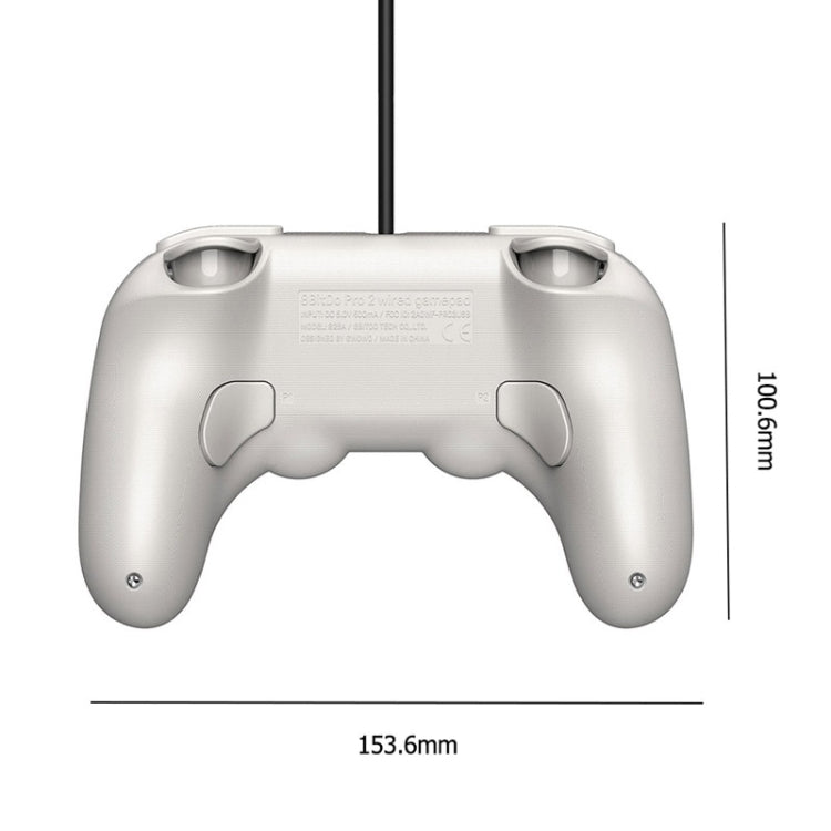 8Bitdo Pro 2 Wired Gamepad For Switch(White)